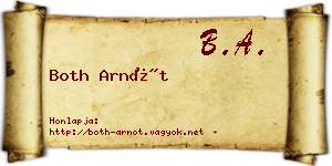 Both Arnót névjegykártya
